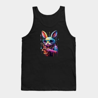 Cute Rabbit Playing Saxophone Tank Top